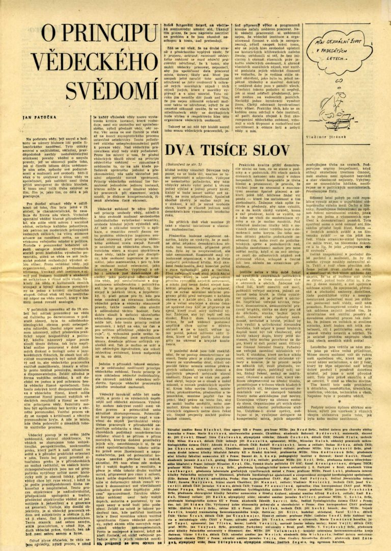 2000 slov, Literární noviny, č. 18, 27. 6. 1968