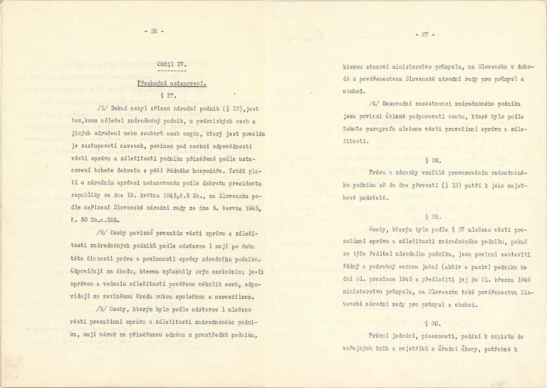 Dekret prezidenta republiky č. 100/1945 Sb. o znárodnění dolů a některých průmyslových podniků