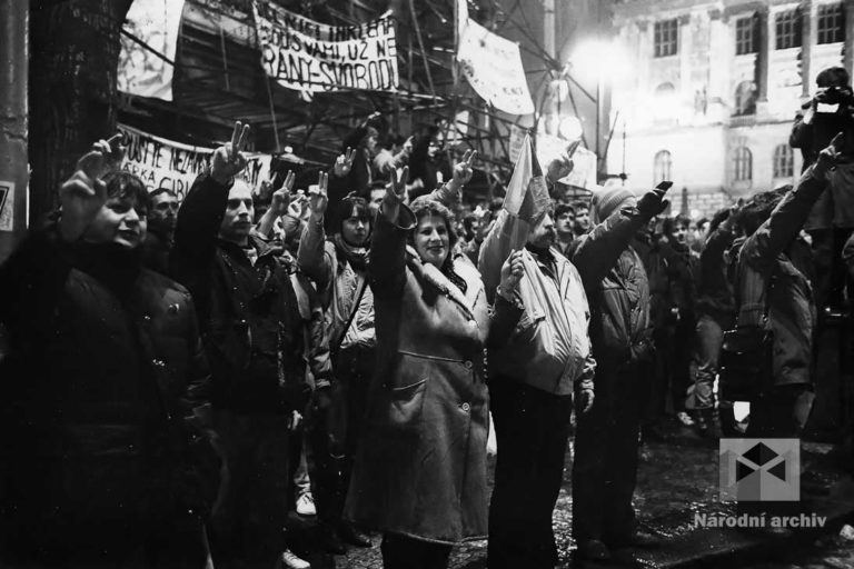 Demonstrace 1989, Praha, NA, Sb. FSČF – archiv