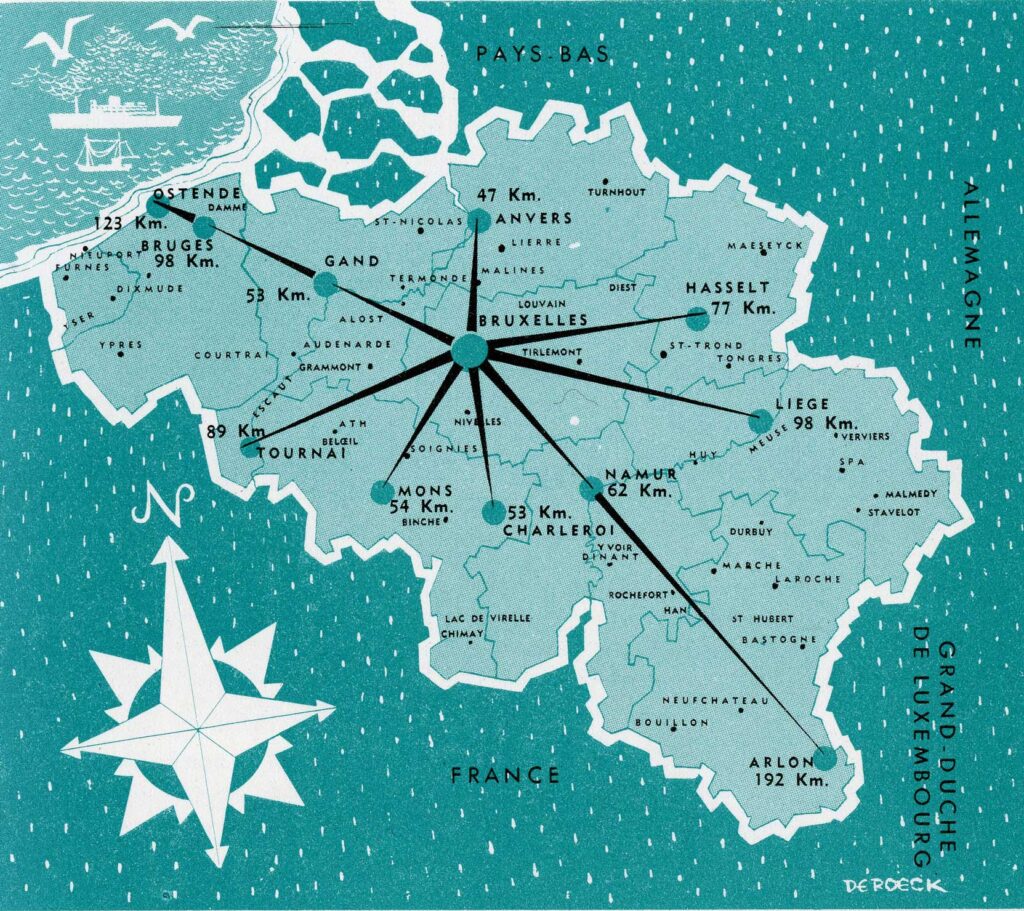Mapa Belgie