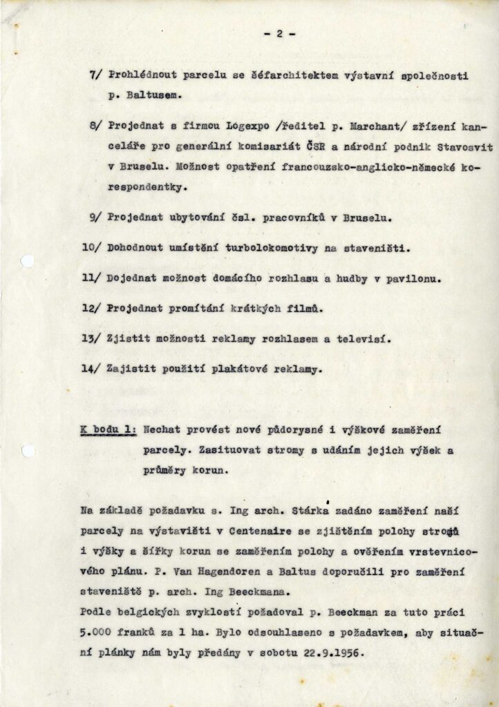 Cestovní zpráva z 13.–23. září 1956