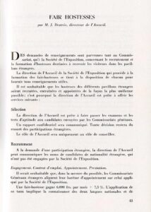Pravidla pro hostesky (česky a francousky)