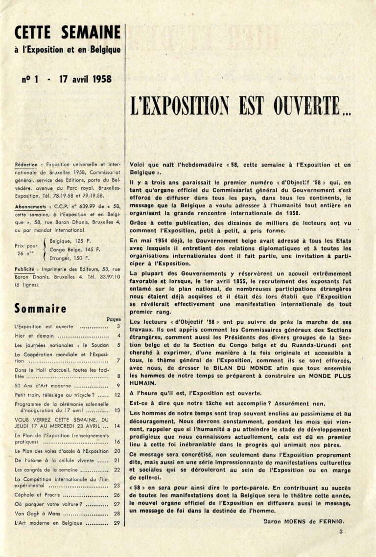 Cette Seamaine, 17. dubna 1958
