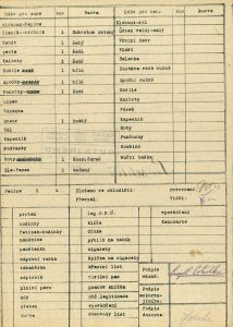 Osobní spis bývalého úředníka gestapa L. Potschky, prvního z odsouzených k trestu smrti Mimořádným lidovým soudem v Brně.