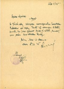 Osobní spis bývalého úředníka gestapa L. Potschky, prvního z odsouzených k trestu smrti Mimořádným lidovým soudem v Brně.