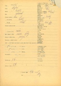 Osobní spis bývalého úředníka gestapa L. Potschky, prvního z odsouzených k trestu smrti Mimořádným lidovým soudem v Brně.