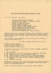 Pozvánka s programem oslav uvítání maršálů SSSR v Praze zaslaná ministrovi vnitra V. Noskovi Úřadem předsednictva vlády.