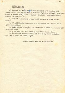 Memorandum revírní správy horníků v Moravské Ostravě ministrovi průmyslu B. Laušmanovi týkající se kritického stavu pracovních sil a sociálních požadavků zaměstnanců.