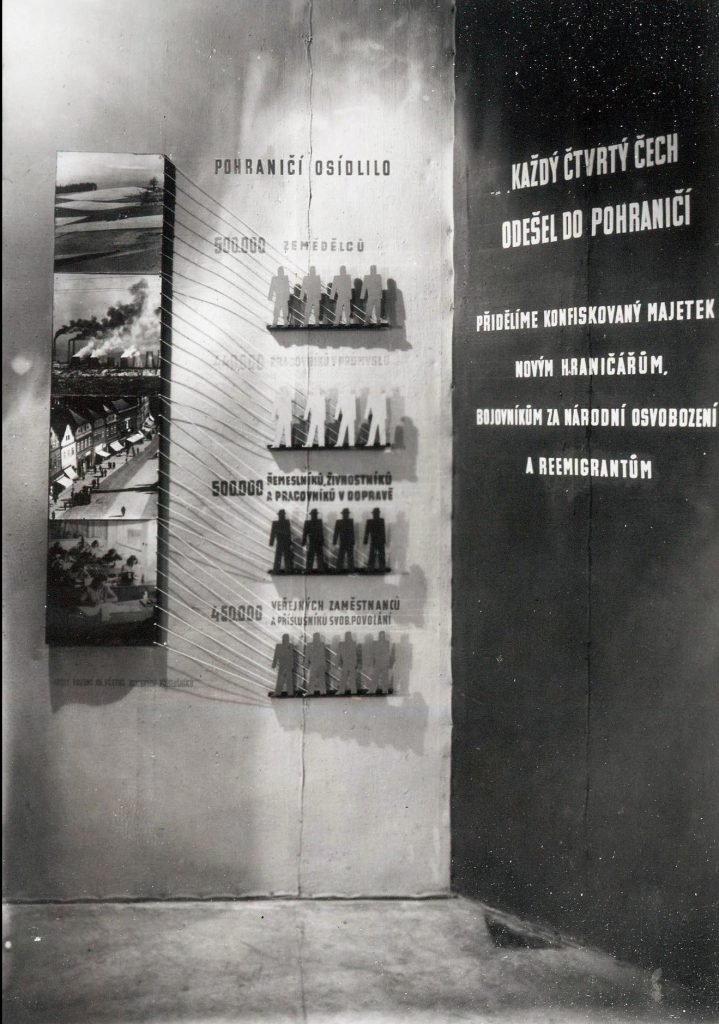 Výstava o osidlování pohraničí v Praze.
