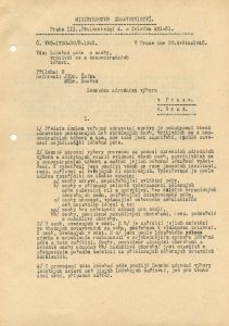 Vyhláška Ministerstva zdravotnictví o léčebné péči o navrátilce z koncentračních táborů.