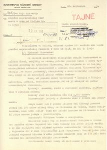Zpráva Hlavní správy OBZ o výskytu skupin banderovců na Slovensku za období od 23. srpna do 10. září 1945.