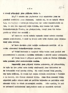 Zpráva B. Ečera o jednáních ve Wiesbadenu a v Londýně ve věci vydání K. H. Franka do Československa (bez příloh).