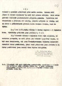 Zpráva B. Ečera o jednáních ve Wiesbadenu a v Londýně ve věci vydání K. H. Franka do Československa (bez příloh).