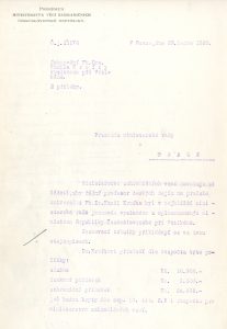 Podklad ministra zahraničních věcí E. Beneše prezidiu ministerské rady pro jmenování K. Krofty čs. vyslancem ve Vatikánu.