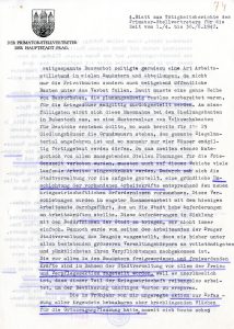 Měsíční situační zpráva náměstka pražského primátora J. Pfitznera za období od 1. 4. do 30. 6. 1942 obsahující mj. vyjádření lítosti nad úmrtím R. Heydricha a odsouzení atentátu, zaslaná státnímu tajemníkovi K. H. Frankovi (s průvodním dopisem z 1. 7. 1942).