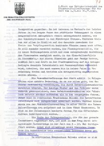 Měsíční situační zpráva náměstka pražského primátora J. Pfitznera za období od 1. 4. do 30. 6. 1942 obsahující mj. vyjádření lítosti nad úmrtím R. Heydricha a odsouzení atentátu, zaslaná státnímu tajemníkovi K. H. Frankovi (s průvodním dopisem z 1. 7. 1942).