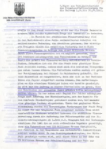 Měsíční situační zpráva náměstka pražského primátora J. Pfitznera za období od 1. 4. do 30. 6. 1942 obsahující mj. vyjádření lítosti nad úmrtím R. Heydricha a odsouzení atentátu, zaslaná státnímu tajemníkovi K. H. Frankovi (s průvodním dopisem z 1. 7. 1942).