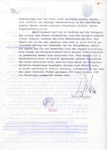 Měsíční situační zpráva náměstka pražského primátora J. Pfitznera za období od 1. 4. do 30. 6. 1942 obsahující mj. vyjádření lítosti nad úmrtím R. Heydricha a odsouzení atentátu, zaslaná státnímu tajemníkovi K. H. Frankovi (s průvodním dopisem z 1. 7. 1942).