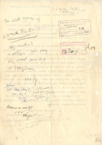 Memorandum zástupců vysídlených civilních obyvatel Terezína žádající ministra vnitra V. Noska o urychlení návratu do jejich domovů.