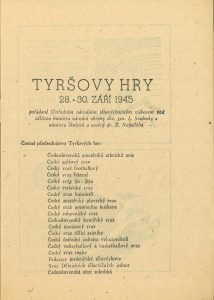 Oficiální program Tyršových her v Praze.
