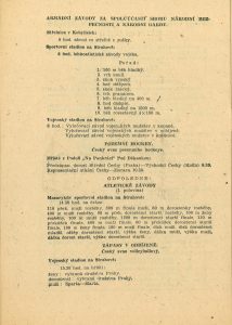 Oficiální program Tyršových her v Praze.