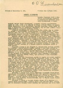 Životopis generála D. D. Eisenhowera publikovaný redakcí Inpressu k příležitosti jeho návštěvy Prahy.