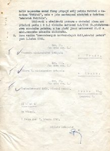 Zřizovací listina národního podniku Severočeské hnědouhelné doly, Most, vydaná Ministerstvem průmyslu (koncept).