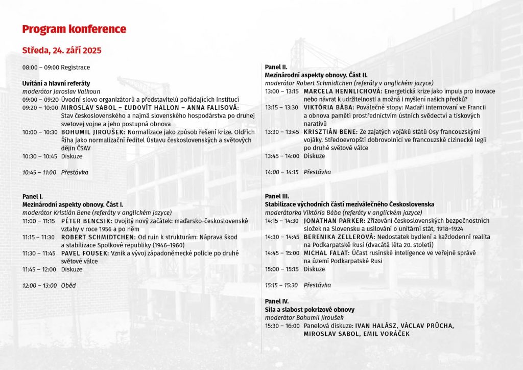 Mezinárodní konference Pokrizová obnova 