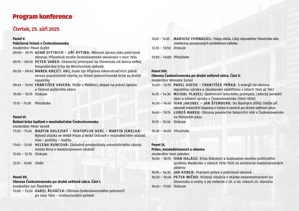 Mezinárodní konference Pokrizová obnova 