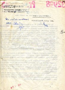 Výpis z usnesení 50. schůze čs. vlády týkajícího se urychleného řešení finančních a měnových otázek.