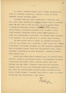 Zpráva předsedy vlády Z. Fierlingera o rozhovoru s prezidentem republiky E. Benešem ve věci sovětského návrhu těžby a využívání uranové rudy.