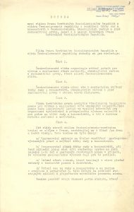 Dohoda mezi vládami SSSR a ČSR o rozšíření těžby rud a koncentrátů v Československu a o jejich dodávkách do Sovětského svazu (včetně protokolu k dohodě).