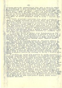 Zpráva předsedy Okresního národního výboru v Mnichově Hradišti K. Holaty prezidiu Zemského národního výboru v Praze o průběhu pohřbu J. Švermy v Mnichově Hradišti 10. a 11. 11. 1945.