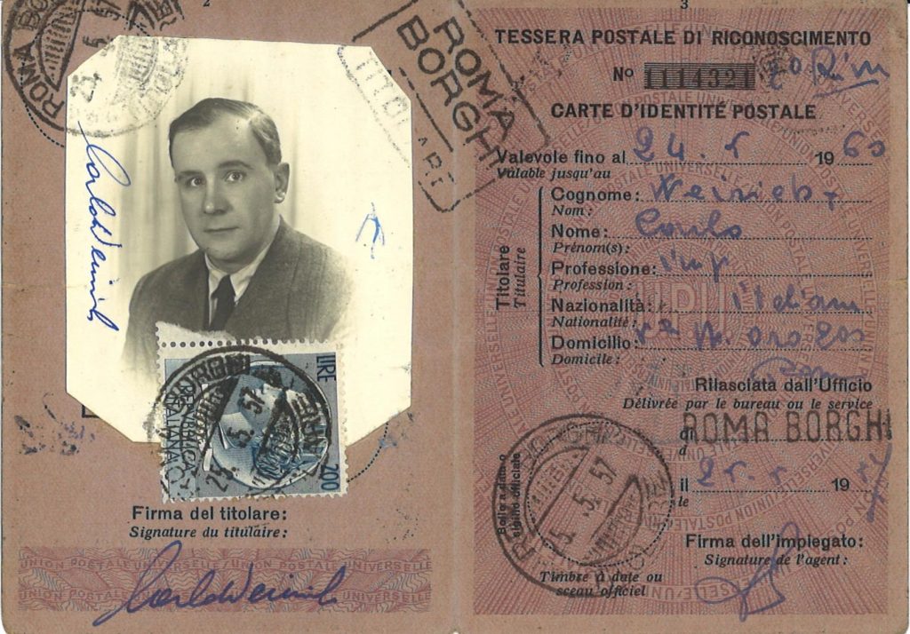 Poštovní identifikační karta (1937)