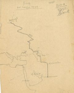 Nákres Karla Weiricha o postupu fronty (1942)