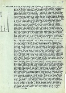 Závěrečné slovo K. Gottwalda na zasedání Ústředního výboru KSČ.