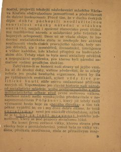 Projev předsedy strany P. Zenkla na sjezdu ČSNS.
