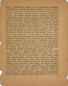 Projev předsedy strany P. Zenkla na sjezdu ČSNS.