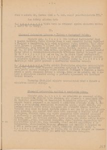 Zápis z 35. schůze první čs. vlády zahrnující jednání vlády o předání Podkarpatské Rusi Sovětskému svazu (v příloze opis českého znění smlouvy).