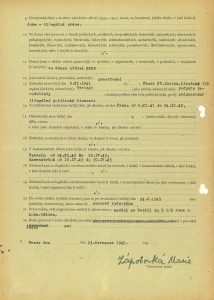 Členské přihlášky manželů Zápotockých do pražské pobočky SOPV (s přílohou).