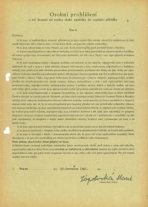 Členské přihlášky manželů Zápotockých do pražské pobočky SOPV (s přílohou).