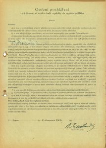 Členské přihlášky manželů Zápotockých do pražské pobočky SOPV (s přílohou).