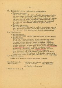 Zápis z ustavující schůze Ústředního výboru SOPV konané 8. ledna 1946.
