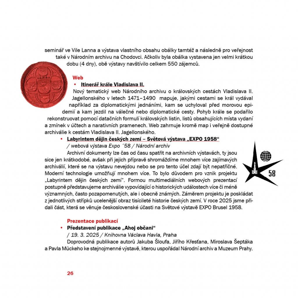 Národní archiv v roce 2025