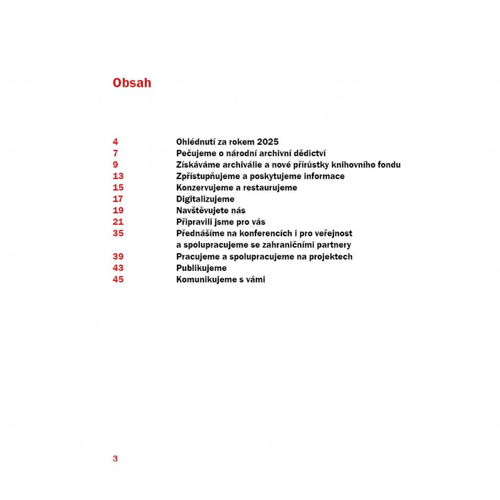 Národní archiv v roce 2025