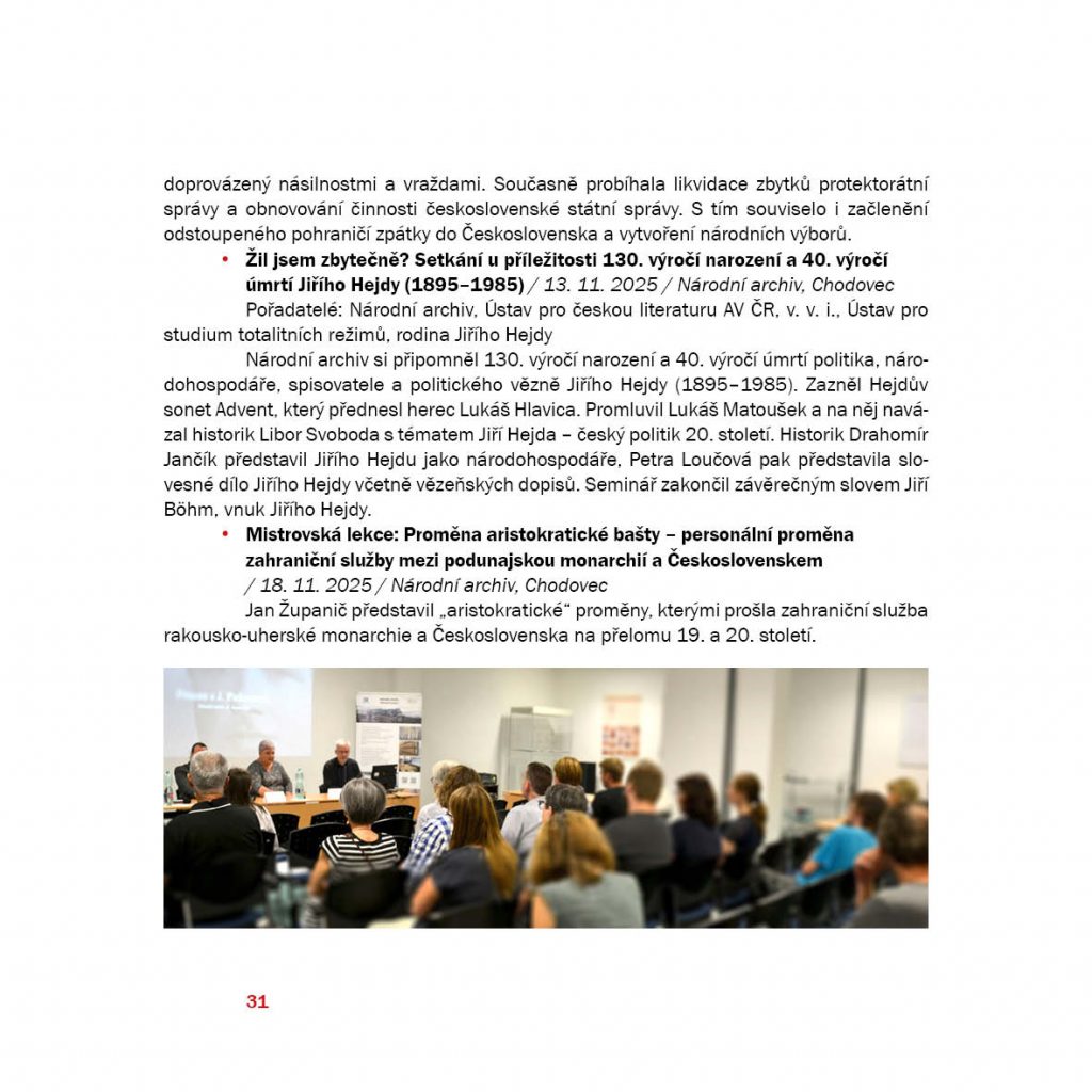 Národní archiv v roce 2025