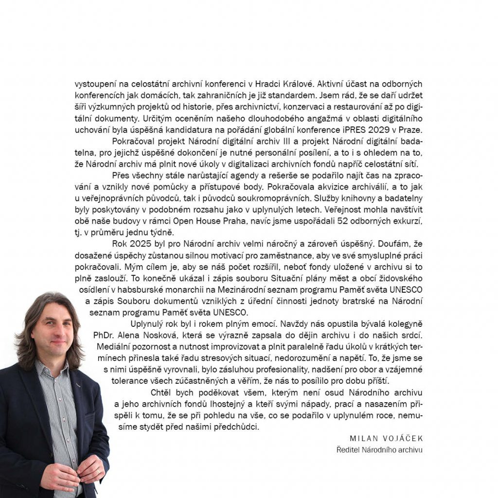 Národní archiv v roce 2025