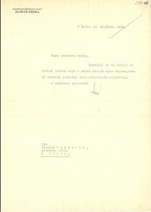 Demise členů vlády za ČSNS, P. Zenkla, H. Ripky, J. Stránského a P. Drtiny, podaná prezidentovi republiky E. Benešovi a zaslaná v opise předsedovi vlády K. Gottwaldovi.