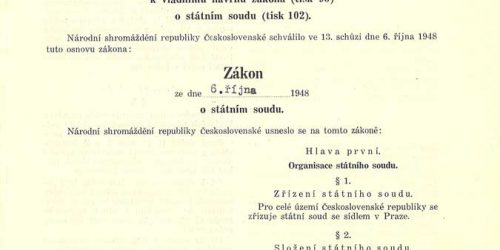 Zákon o Státním soudu č. 232/1948 Sb. z 6. října 1948